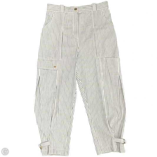 Pants Designer By Tory Burch In Blue & Cream, Size: 12