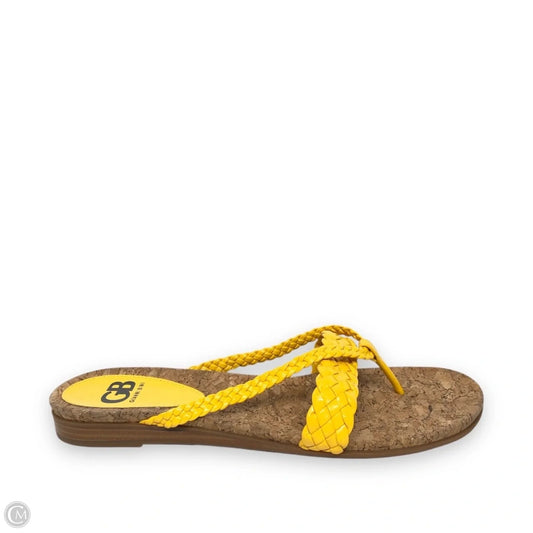 Sandals Flats By Gianni Bini In Yellow, Size: 8.5