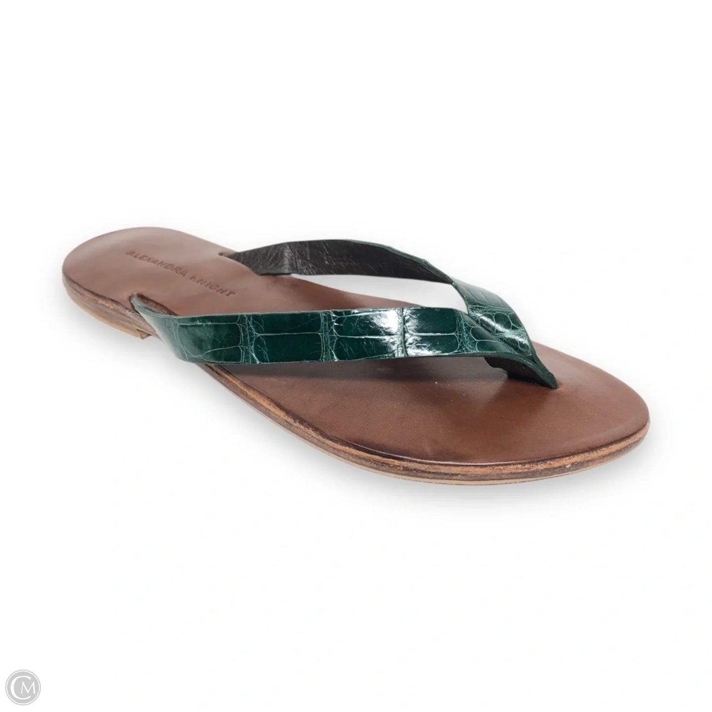 Sandals Flip Flops By Cmb In Brown & Green, Size: 7