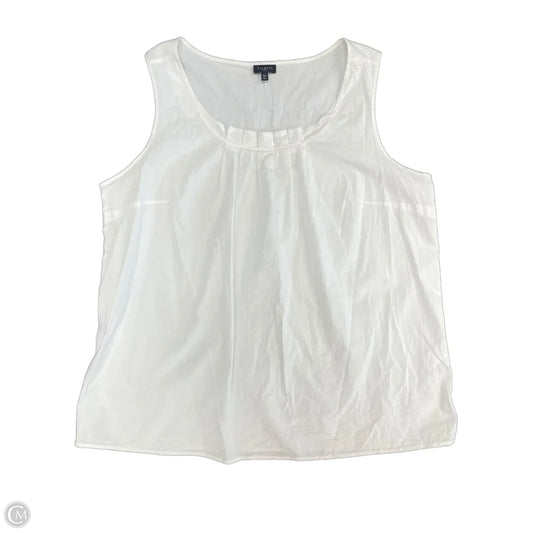 Top Sleeveless By Talbots In White, Size: 18