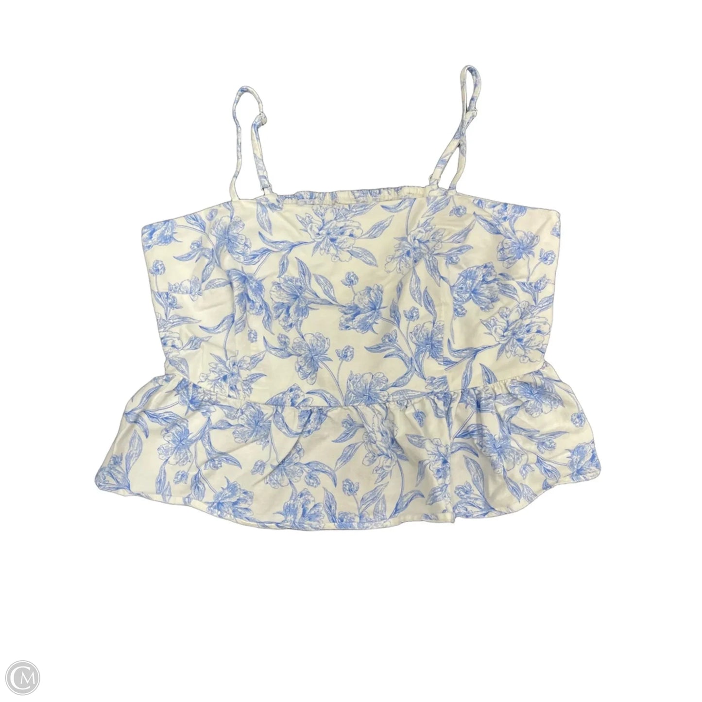 Top Sleeveless By A New Day In Blue & White, Size: Xxl