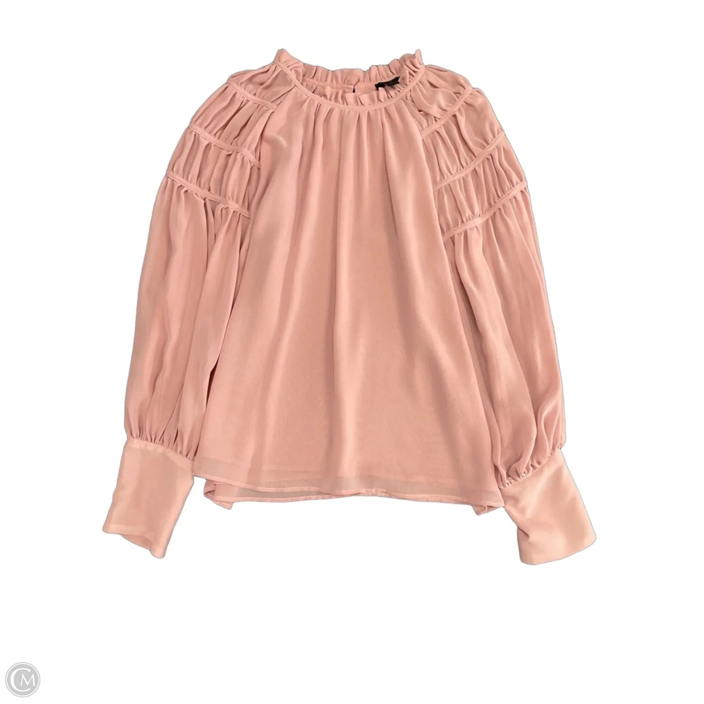 Blouse Long Sleeve By Ann Taylor In Pink, Size: Sp