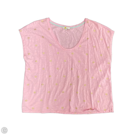 Top Short Sleeve By Boden In Pink, Size: Xl