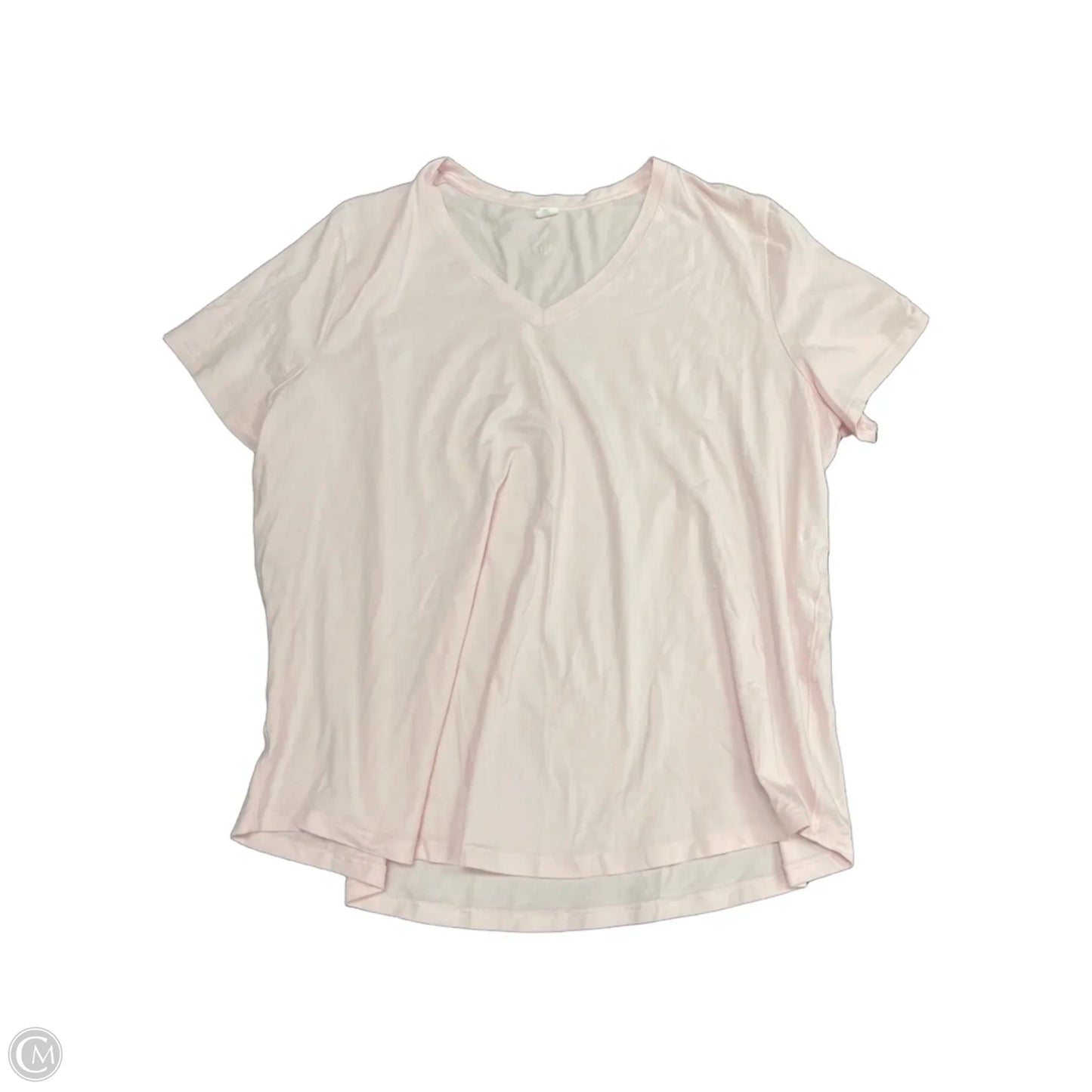 Athletic Top Short Sleeve By Lululemon In Pink, Size: 20