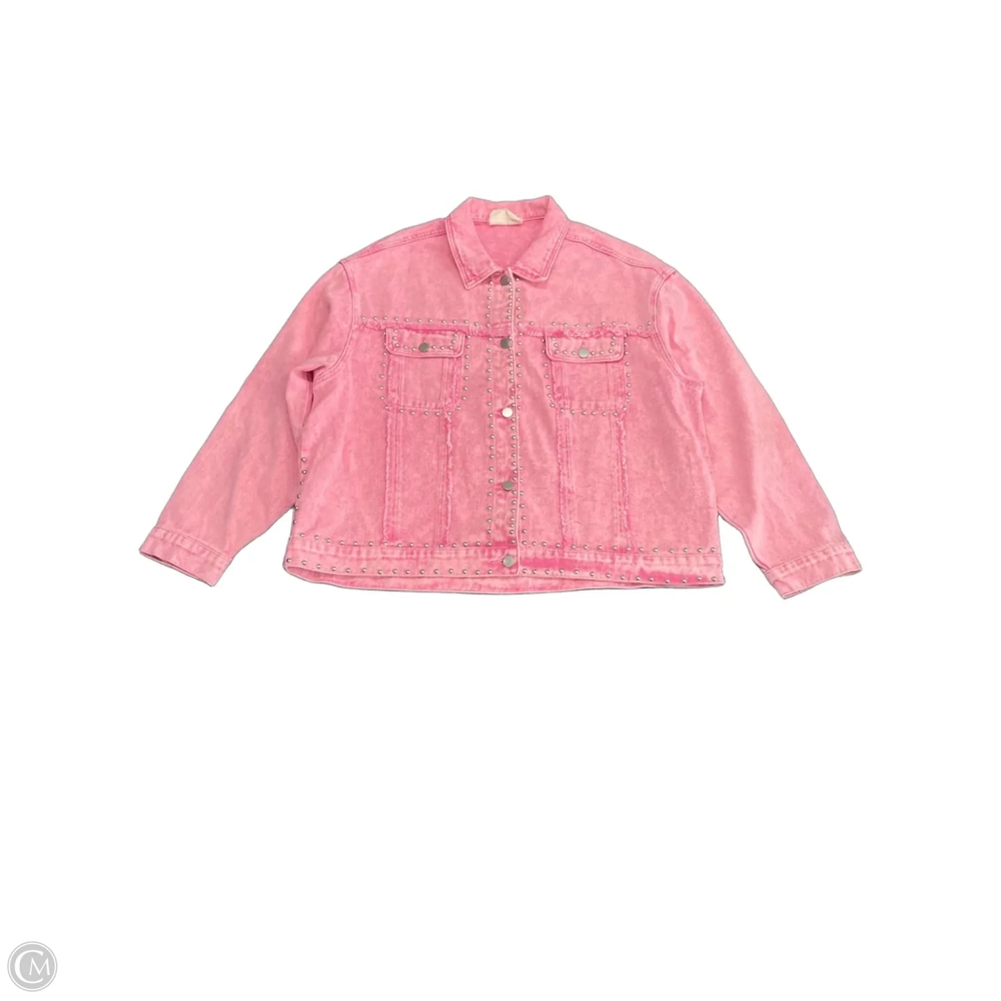Jacket Denim By Savanna Jane In Pink, Size: 1x
