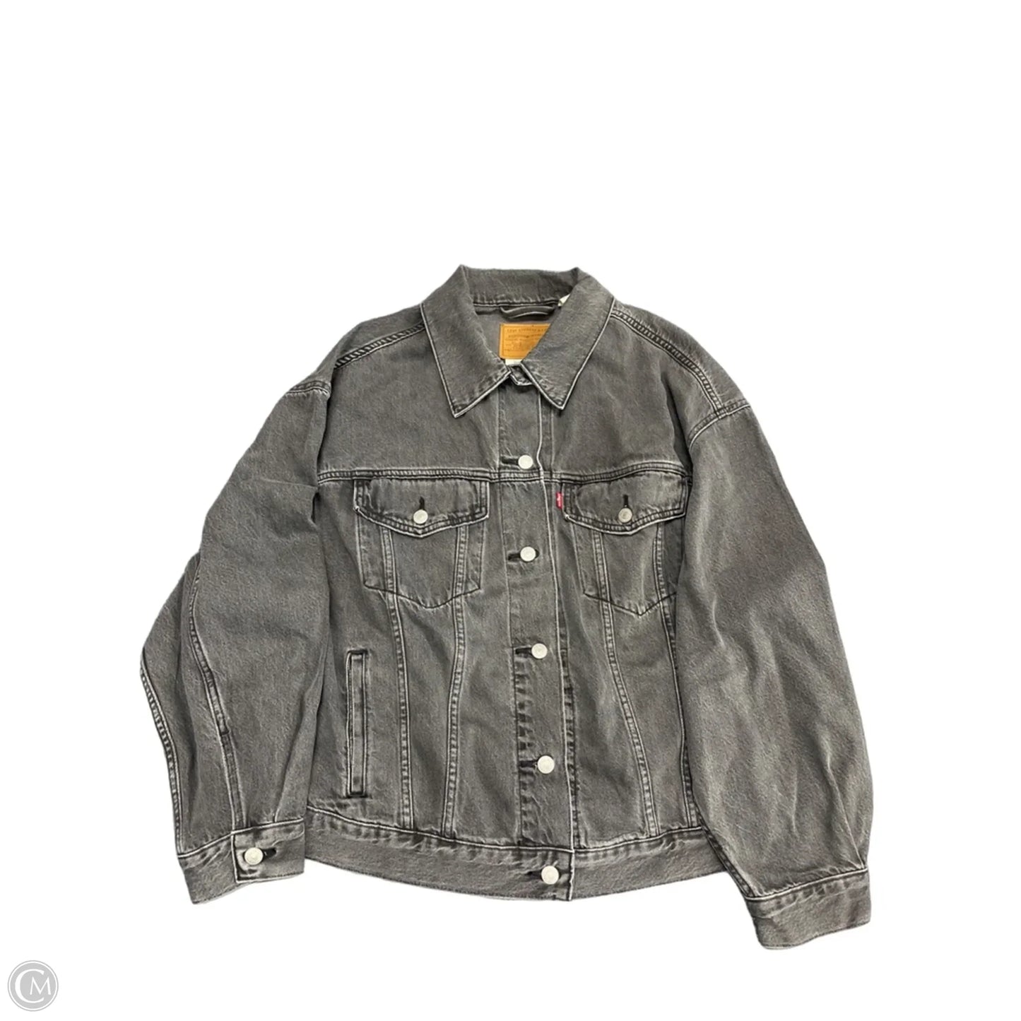 Jacket Denim By Levis In Grey Denim, Size: 1x