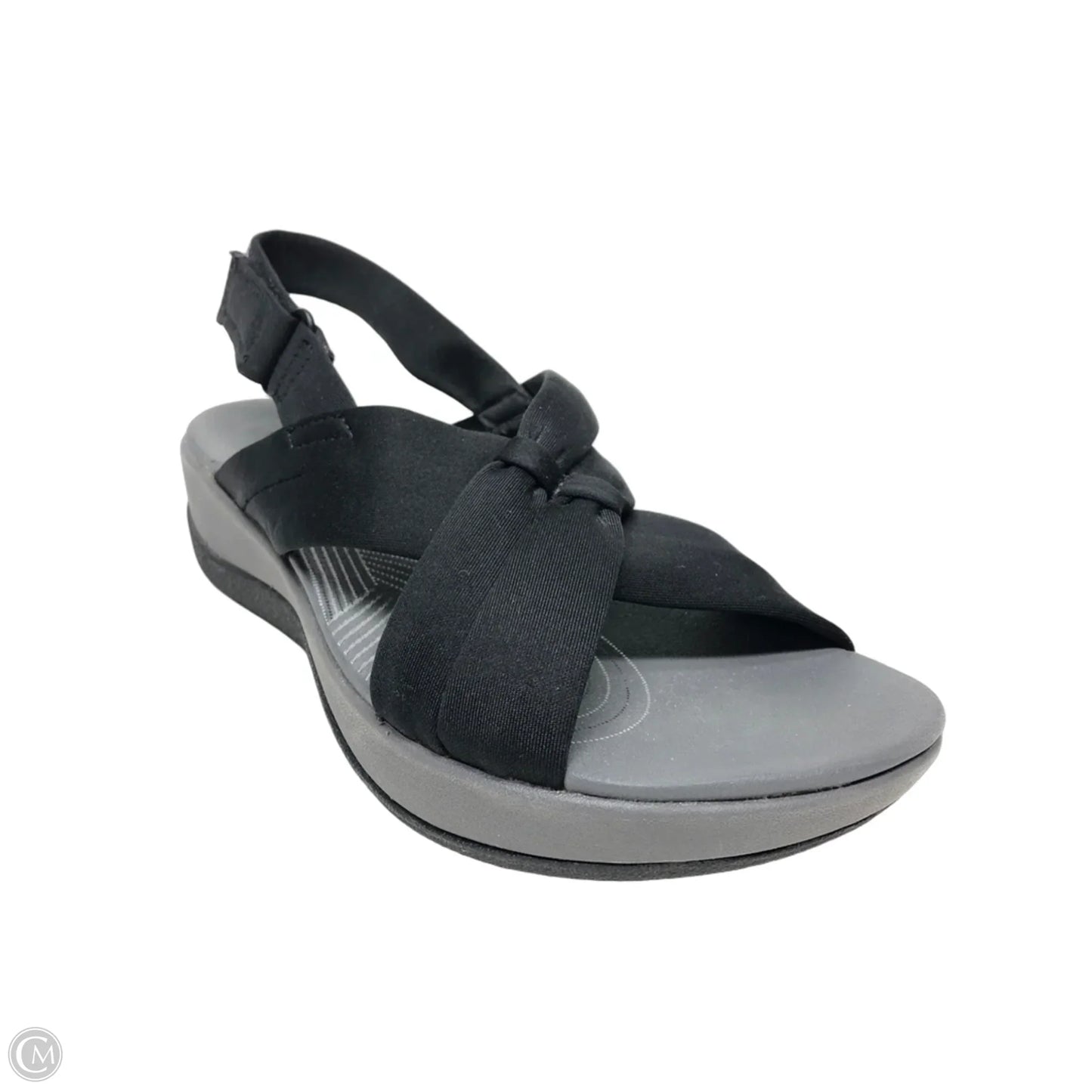 Sandals Heels Platform By Clarks In Grey, Size: 7