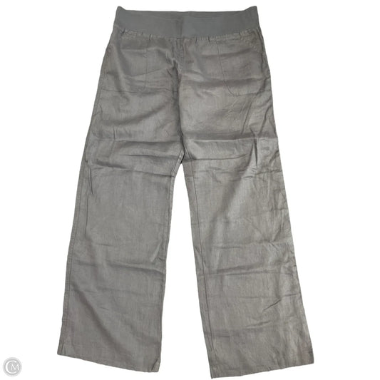 Pants Linen By Allen Allen In Grey, Size: Xl