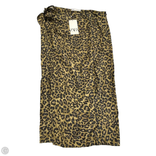 Skirt Midi By Zara In Animal Print, Size: Xl