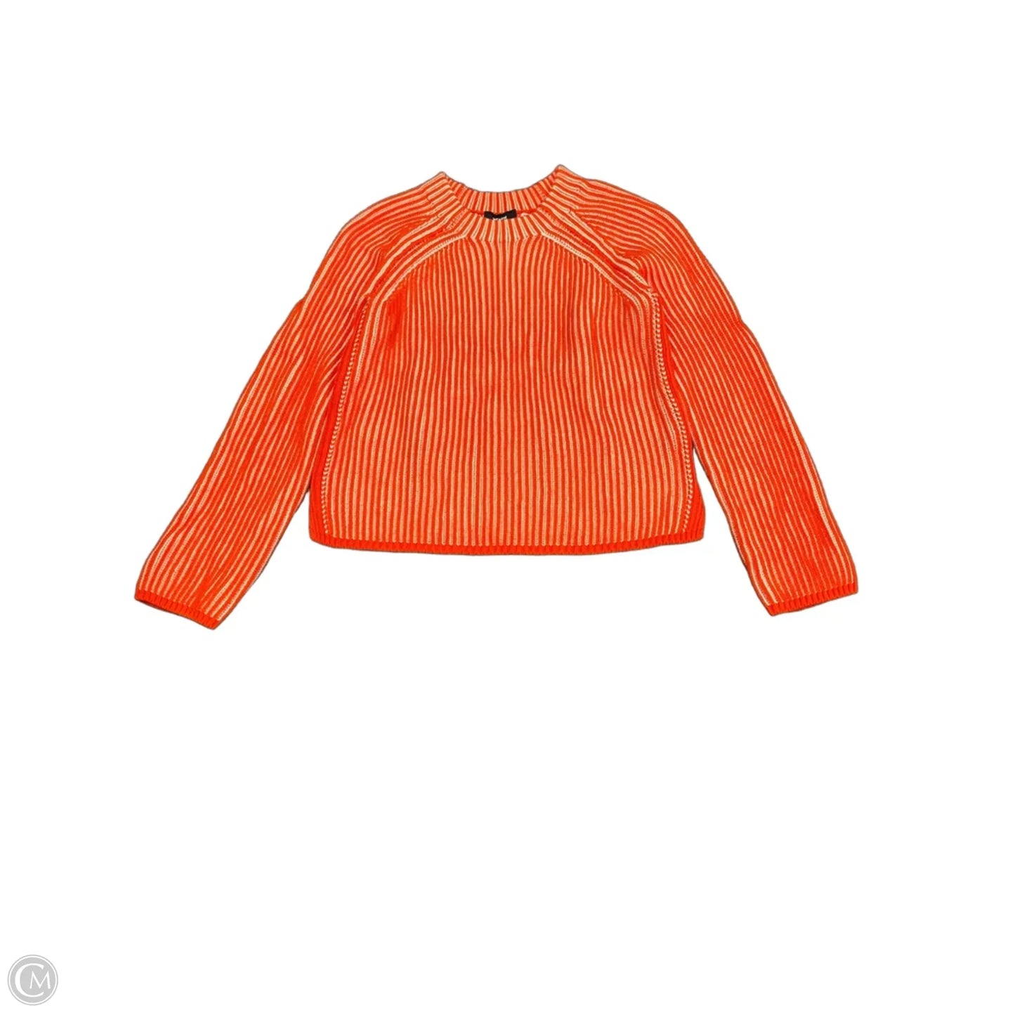 Sweater By Cma In Orange & White, Size: Xs