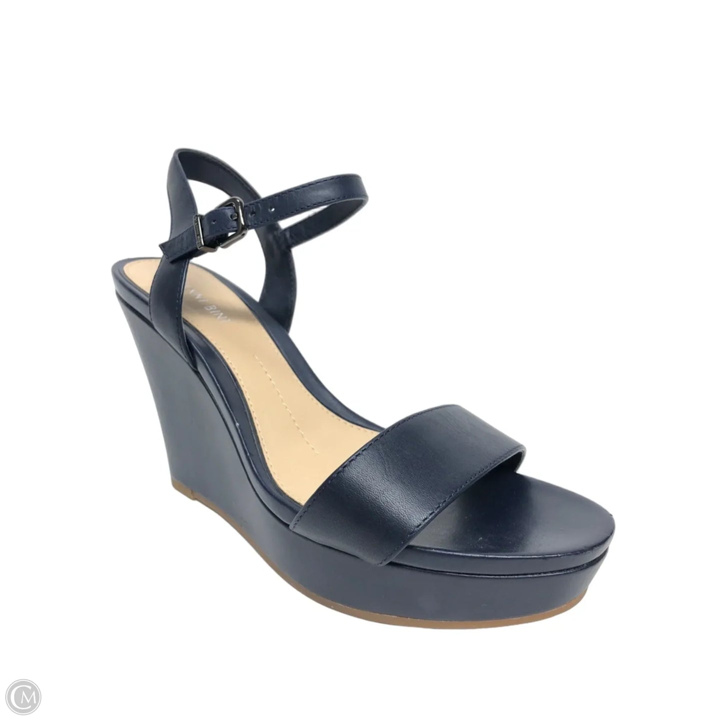 Sandals Heels Wedge By Gianni Bini In Navy, Size: 9