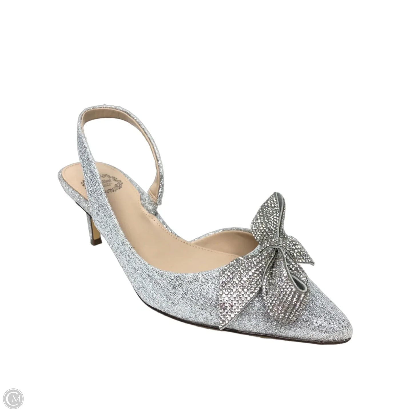Shoes Heels Kitten By Clothes Mentor In Silver, Size: 6
