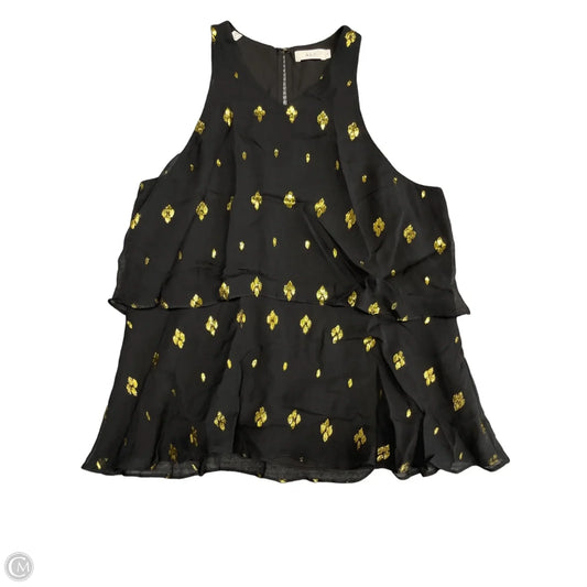 Blouse Sleeveless By Alc In Black & Gold, Size: 4