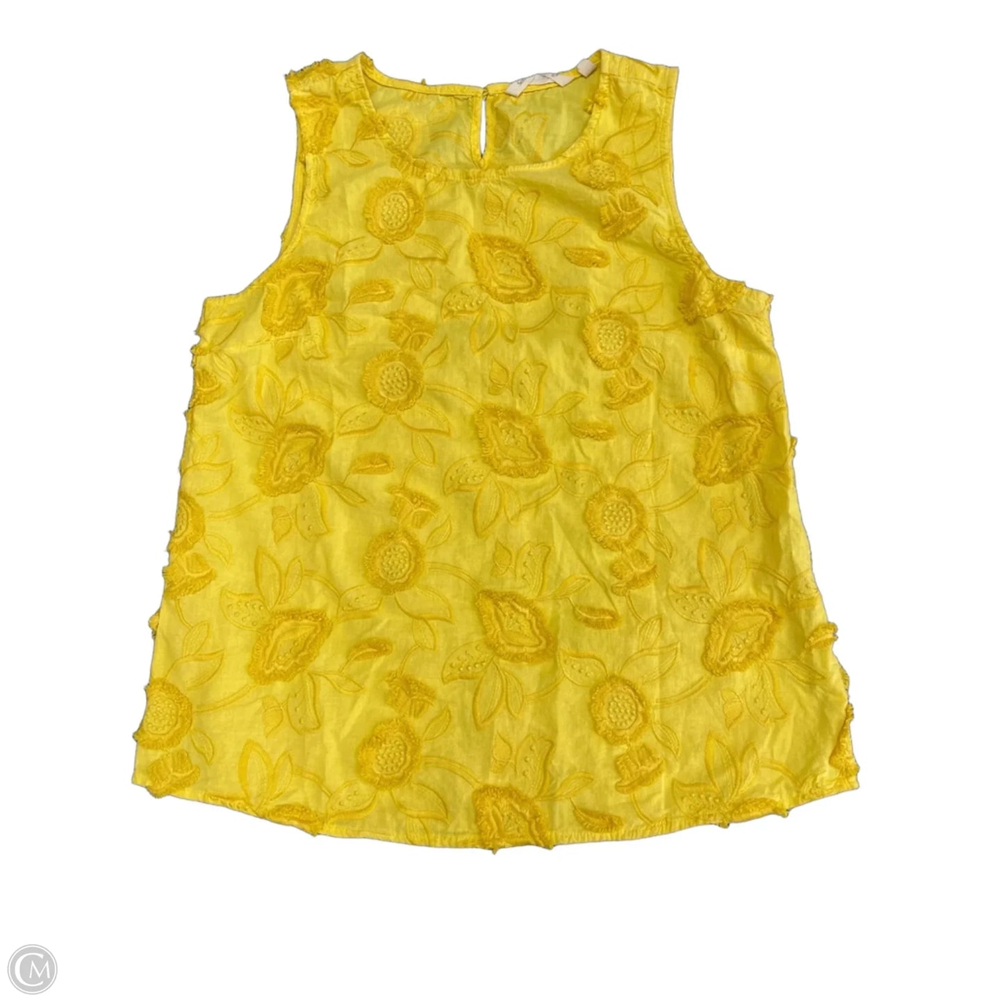 Top Sleeveless By Soft Surroundings In Yellow, Size: S