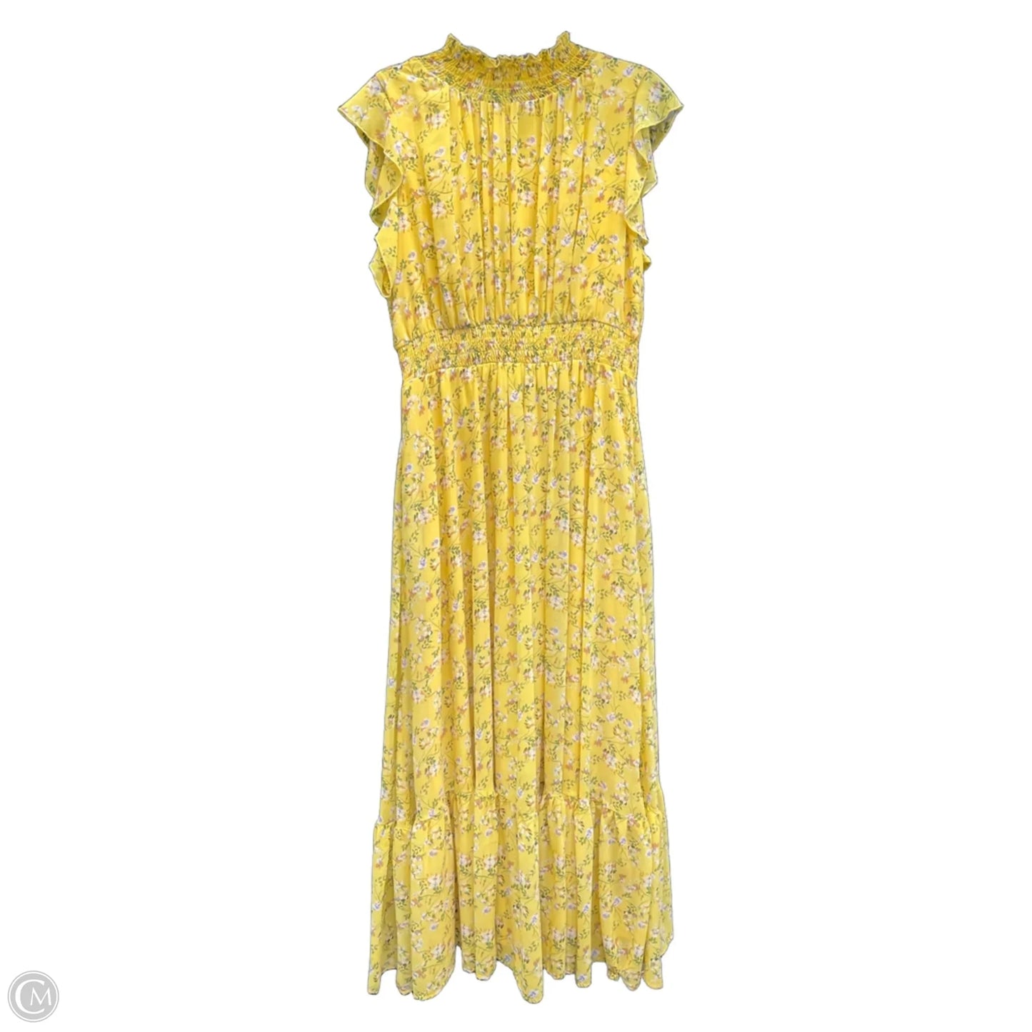 Dress Casual Midi By Melloday In Yellow, Size: L