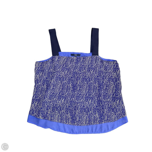 Top Sleeveless By Clothes Mentor In Blue & White, Size: 14