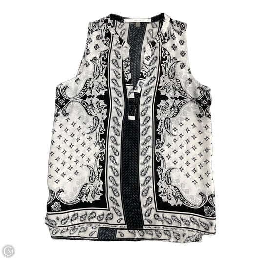 Top Sleeveless By Clothes Mentor In Black & White, Size: M