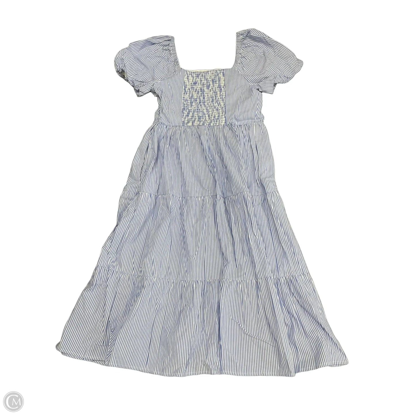 Dress Casual Midi By J. Crew In Blue & White, Size: 10