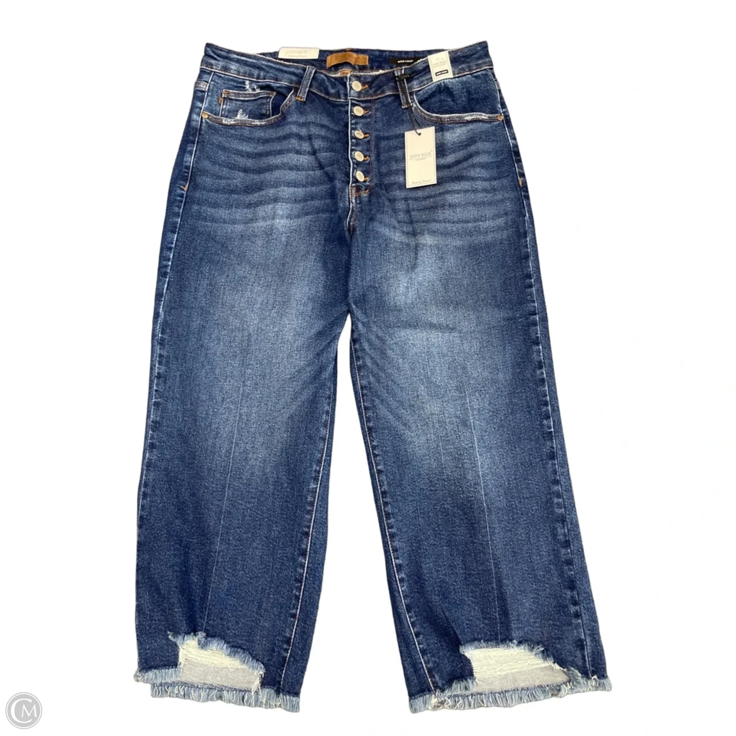 Jeans Wide Leg By Judy Blue In Blue Denim, Size: 18