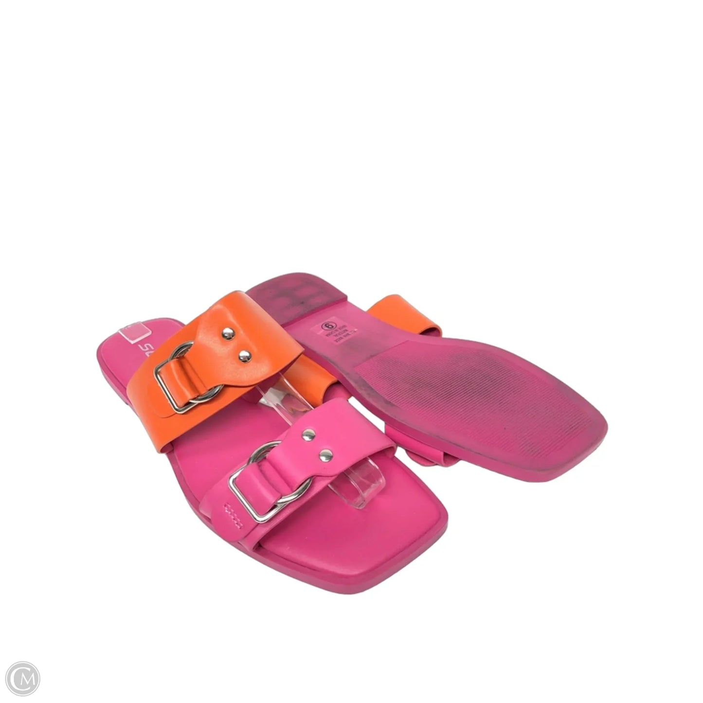 Sandals Flats By Soda In Orange & Pink, Size: 9
