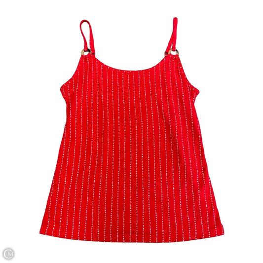 Top Sleeveless By Lascana In Red & White, Size: 4