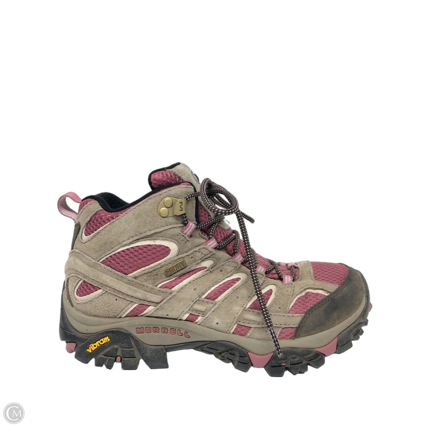 Boots Hiking By Merrell In Brown & Pink, Size: 8.5