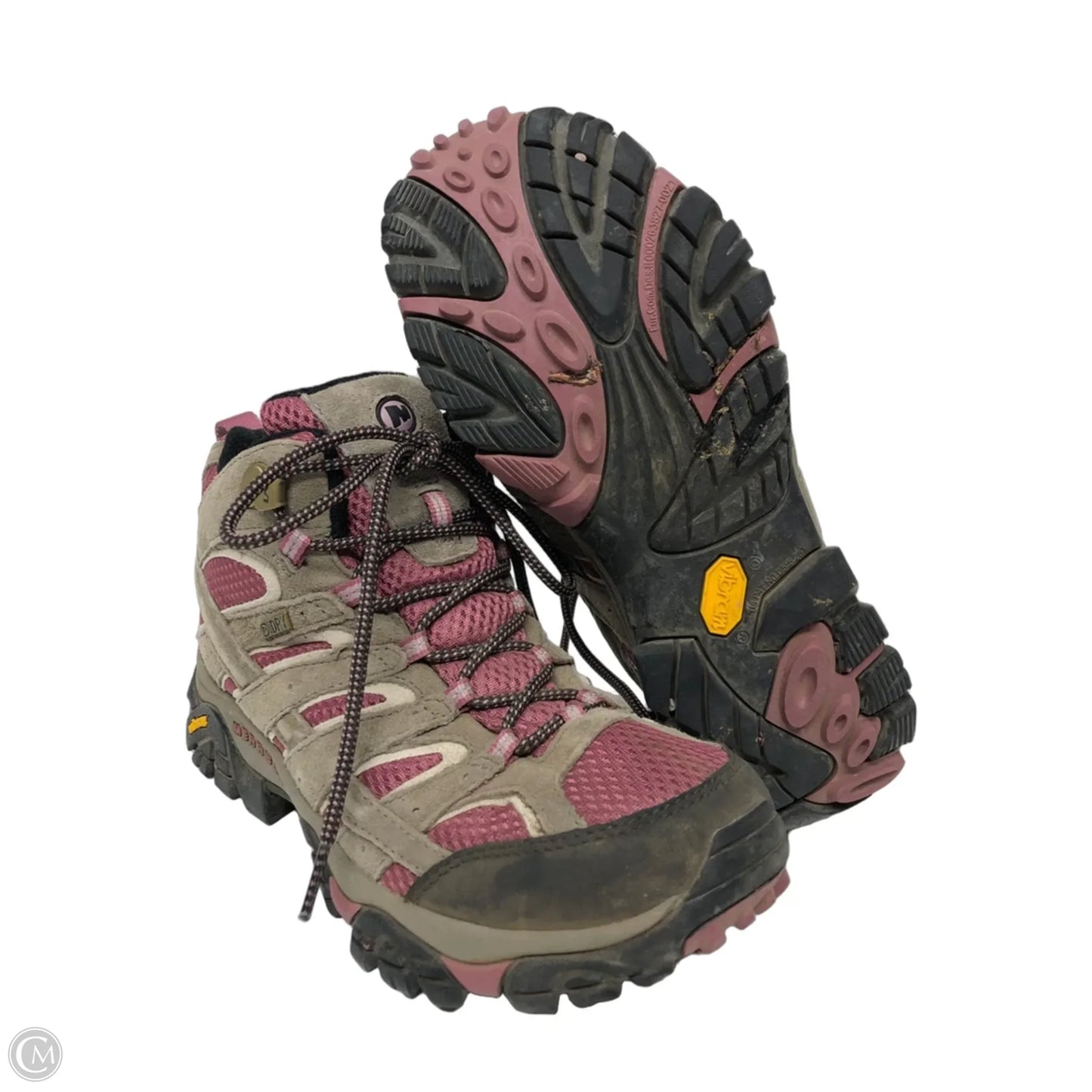 Boots Hiking By Merrell In Brown & Pink, Size: 8.5