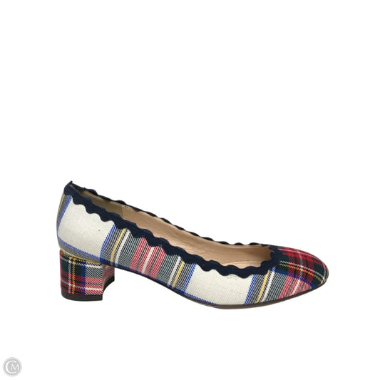 Shoes Heels Block By J. Crew In Plaid Pattern, Size: 8