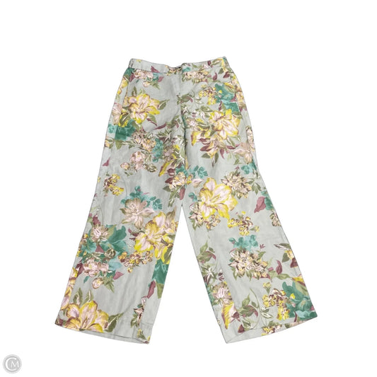 Pants Linen By Talbots In Floral Print, Size: Mp