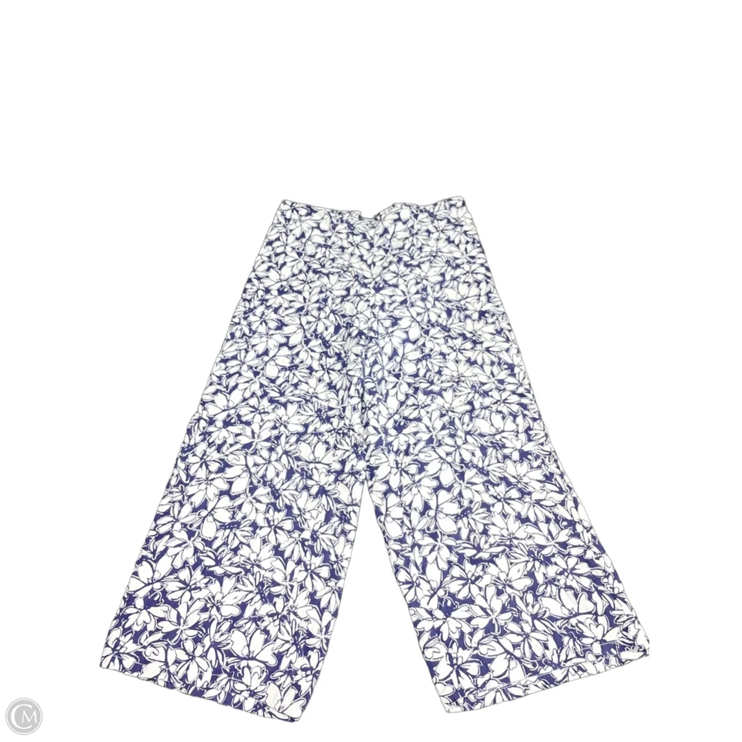 Pants Linen By Tahari In Blue & White, Size: Xl