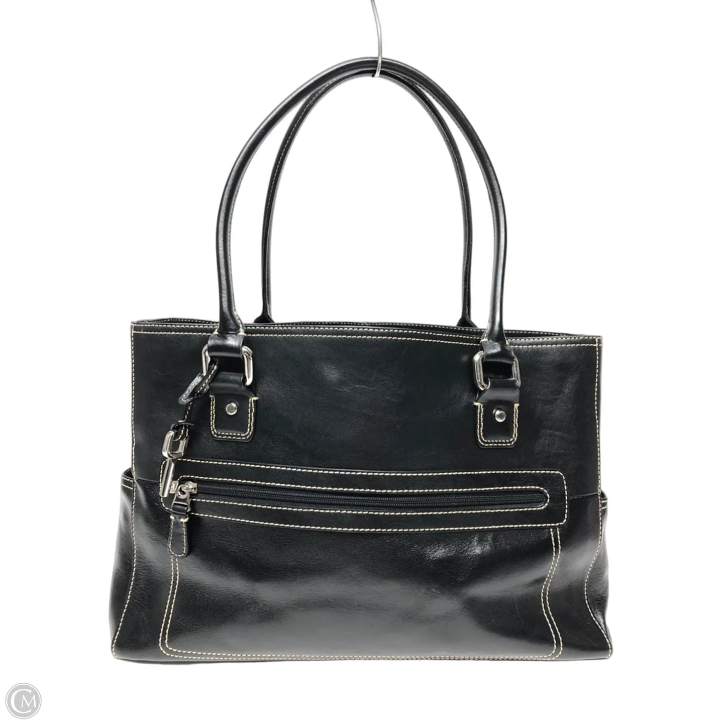 Handbag Leather By Fossil, Size: Large