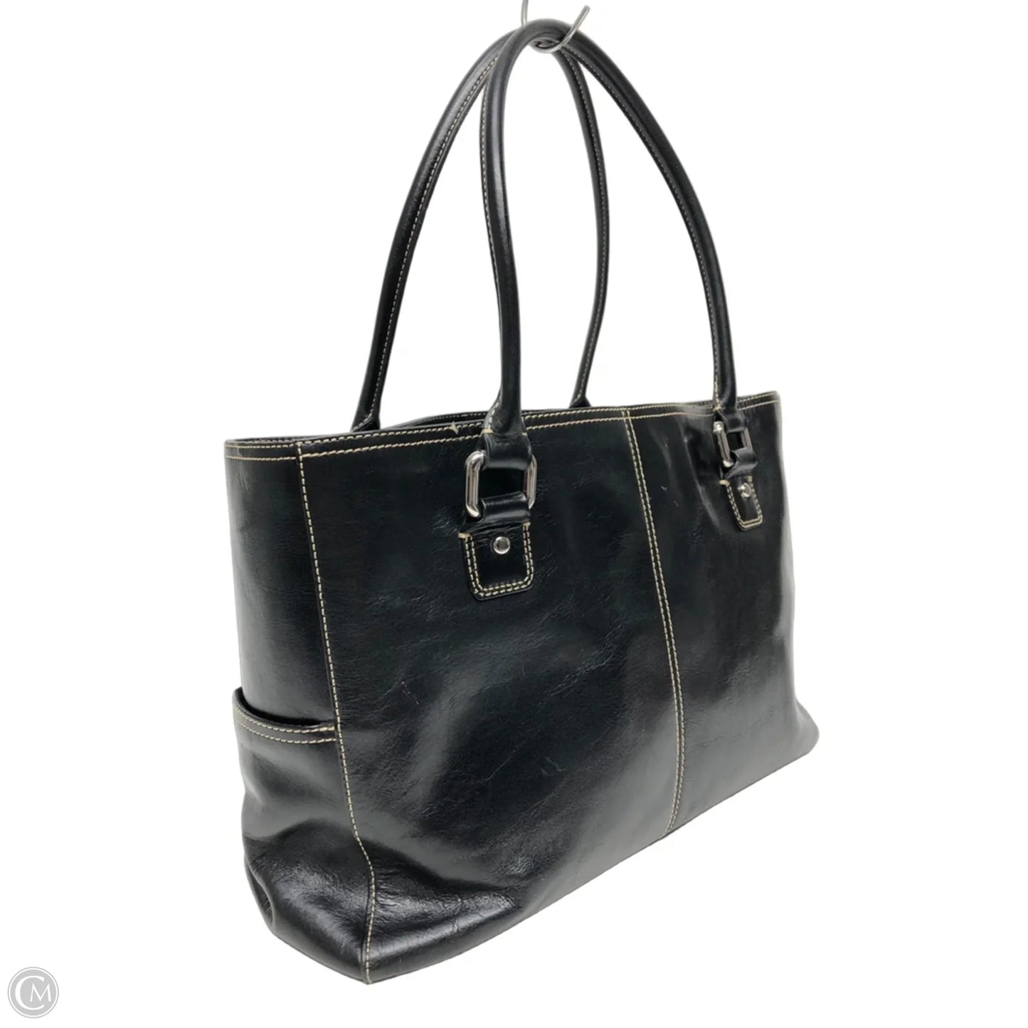 Handbag Leather By Fossil, Size: Large