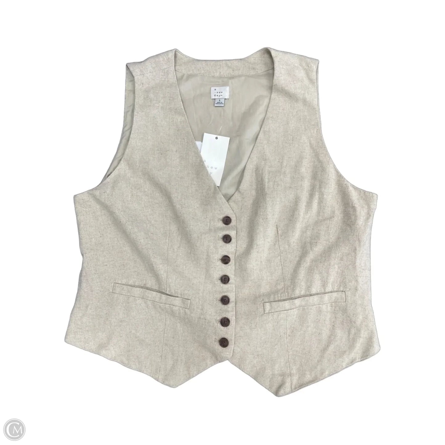 Vest Other By A New Day In Beige, Size: L