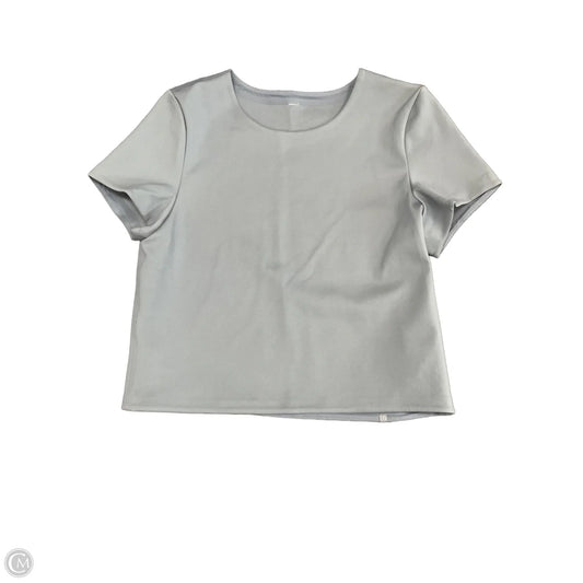 Athletic Top Short Sleeve By Lululemon In Grey, Size: 6