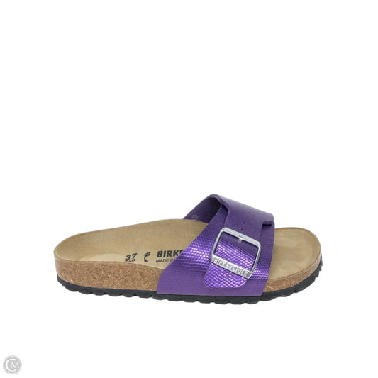 Sandals Flats By Birkenstock In Purple, Size: 6