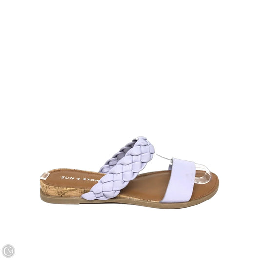 Sandals Flats By Clothes Mentor In Purple, Size: 7