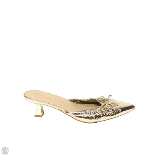 Shoes Heels Kitten By Nicole Miller In Gold, Size: 10