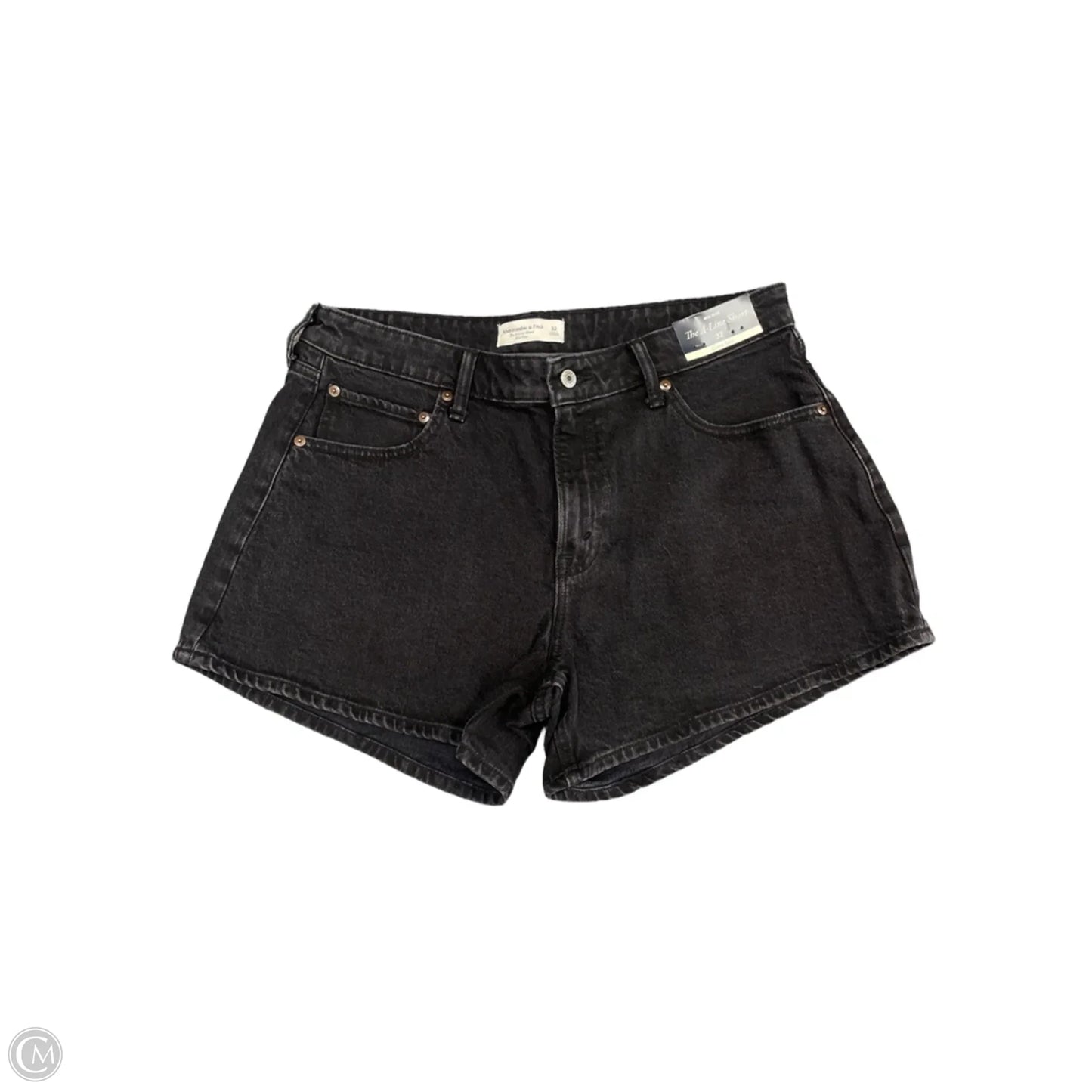 Shorts By Abercrombie And Fitch In Black Denim, Size: 14