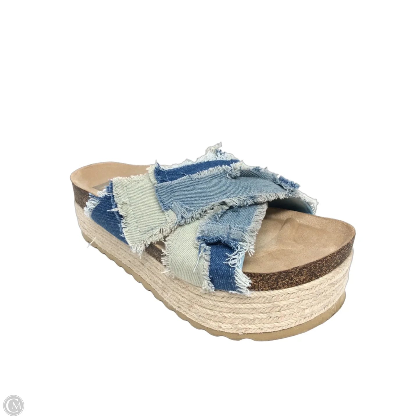 Sandals Heels Platform By Dirty Laundry In Blue Denim, Size: 8