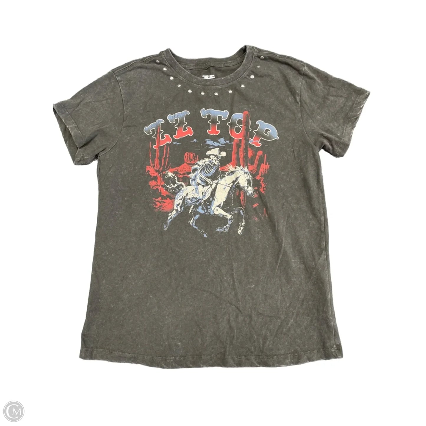 Top Short Sleeve Basic By Cme In Grey, Size: Xs