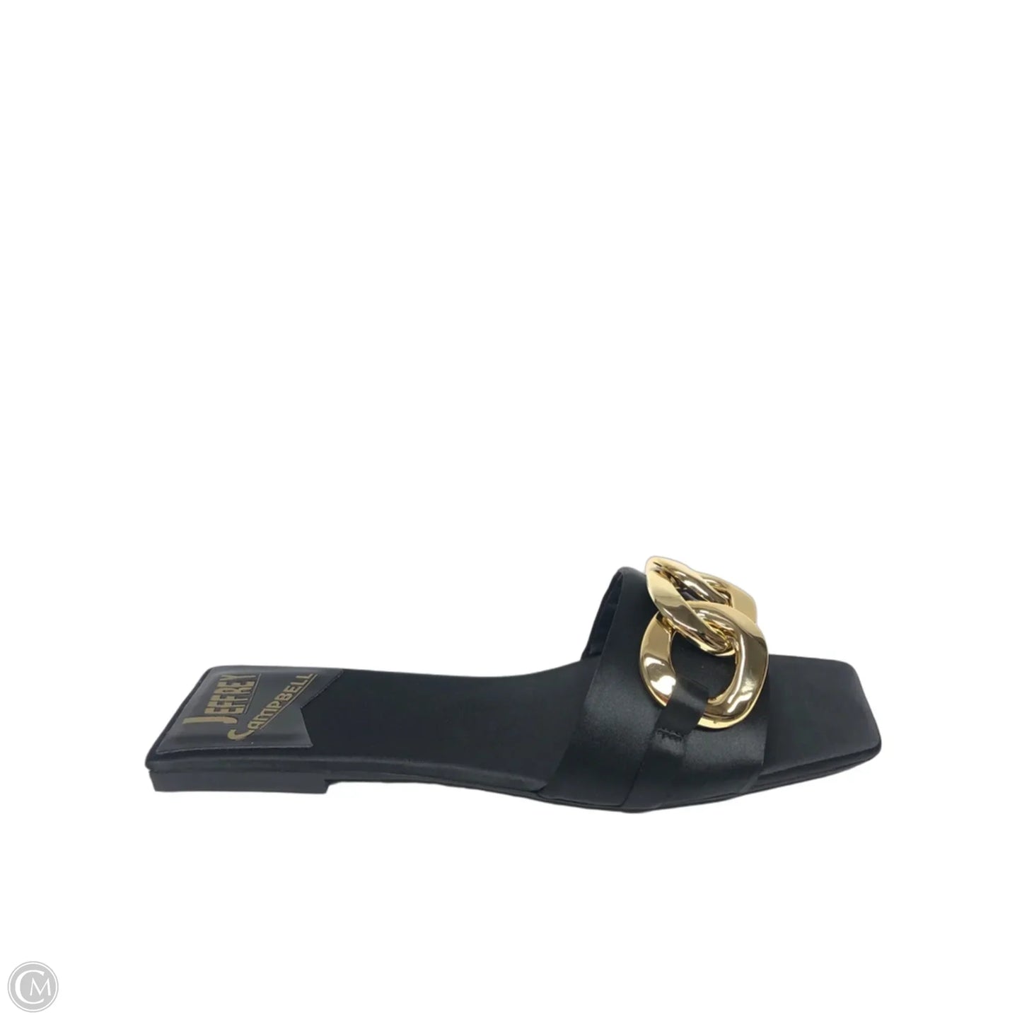 Sandals Flats By Jeffrey Campbell In Black & Gold, Size: 11