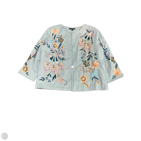 Blazer By Clothes Mentor In Blue, Size: 1x