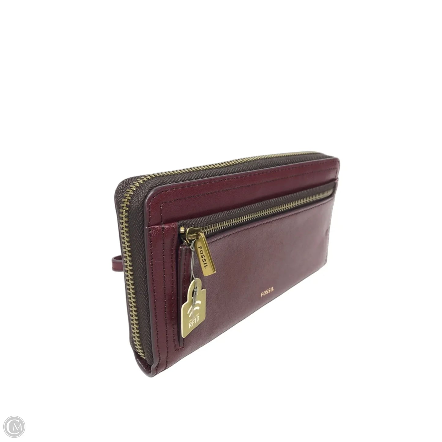 Wallet Leather By Fossil, Size: Large