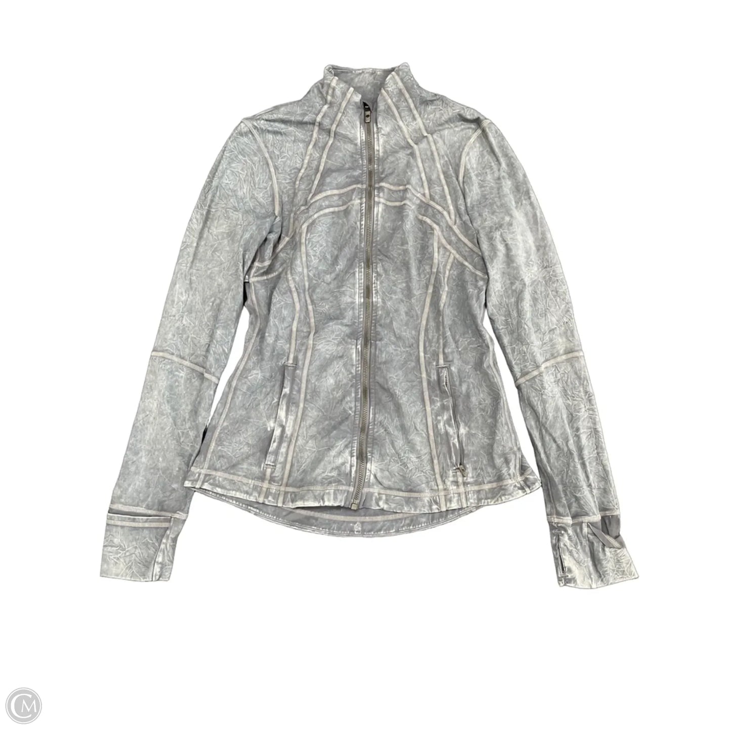 Athletic Jacket By Lululemon In Grey, Size: 8