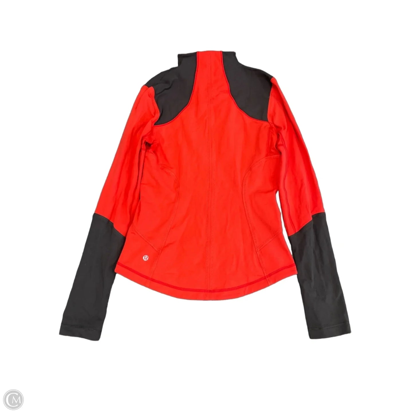 Athletic Jacket By Lululemon In Black & Red, Size: 8