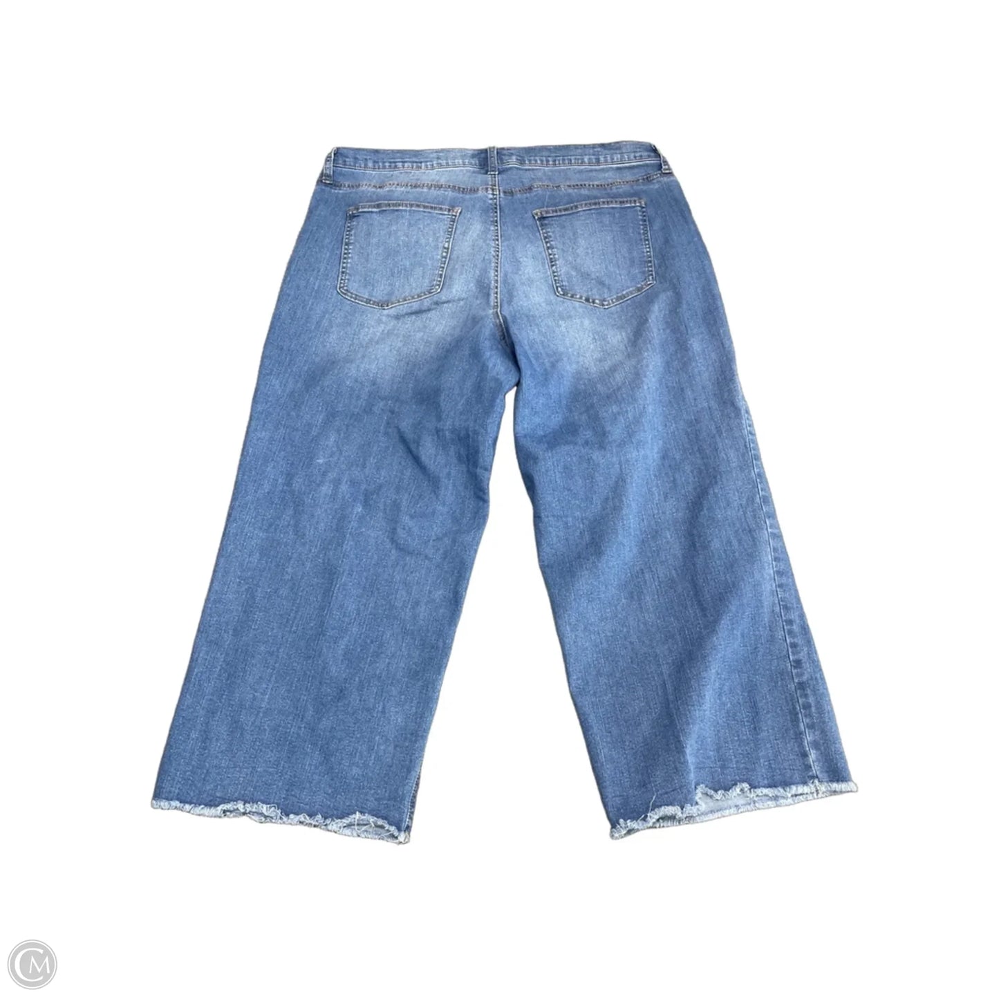 Jeans Wide Leg By Code Blue In Blue Denim, Size: 18