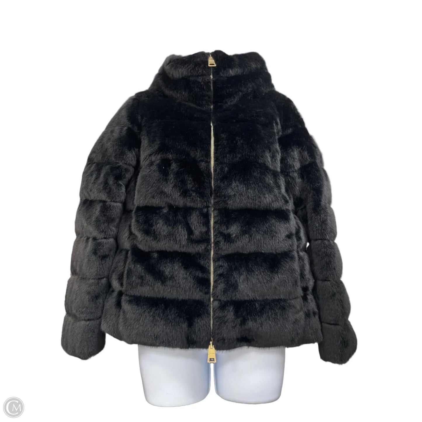 Coat Faux Fur & Sherpa By Cma In Black, Size: S