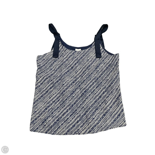 Blouse Sleeveless By Nic + Zoe In Blue & White, Size: M