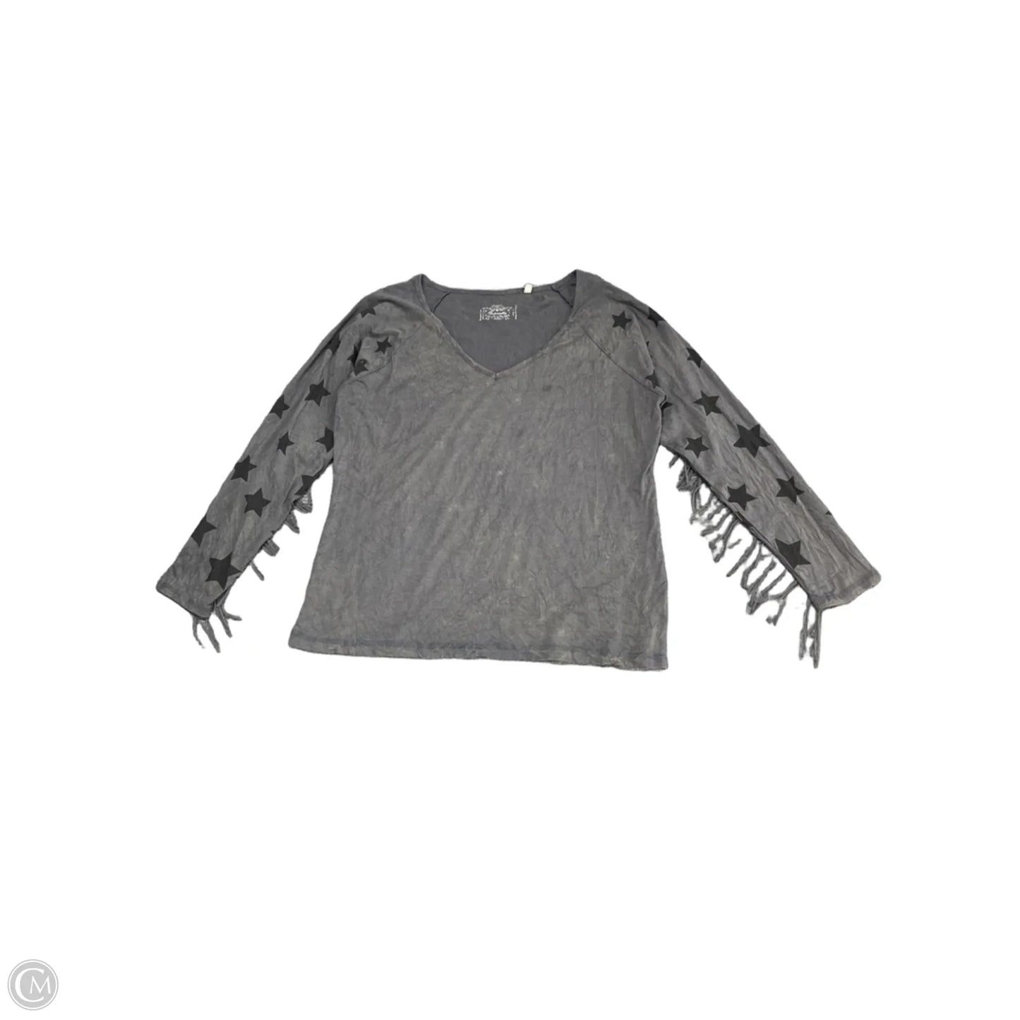 Top Long Sleeve By Clothes Mentor In Grey, Size: Xxl