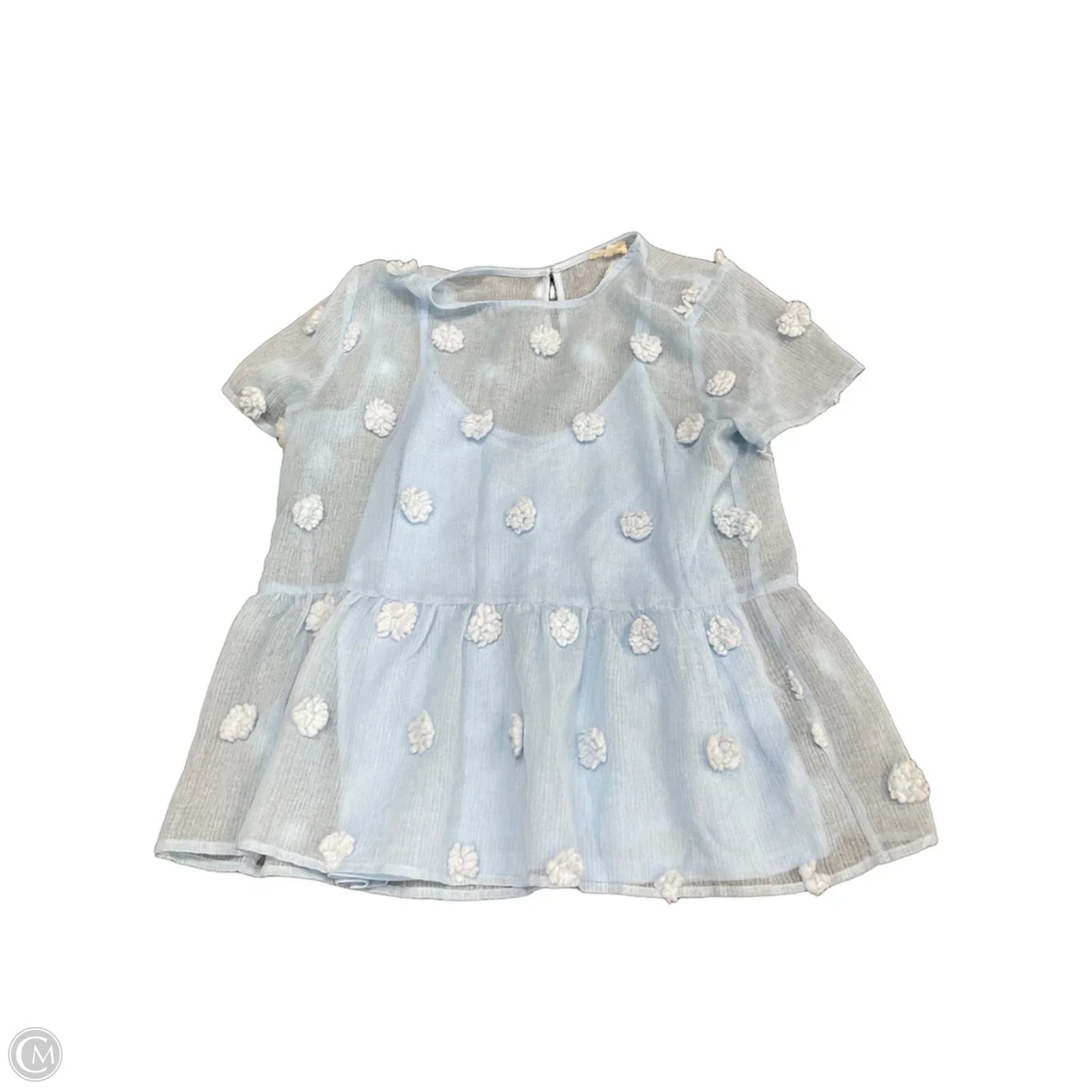 Top Short Sleeve By Entro In Blue, Size: L